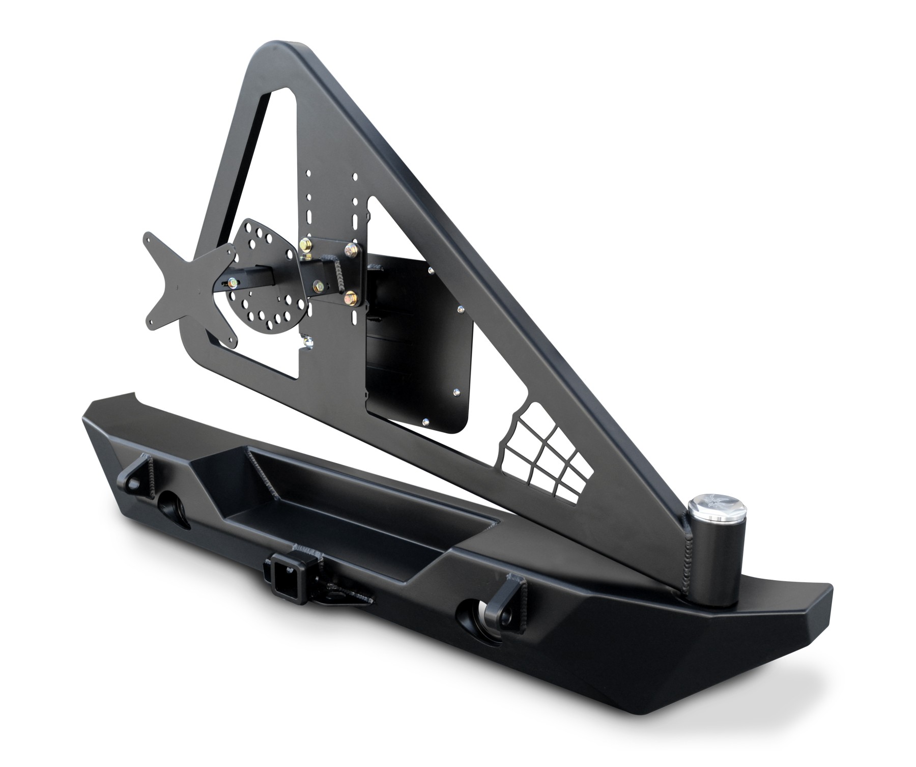 JK RockBrawler II Rear Bumper Tire Carrier Poison Spyder