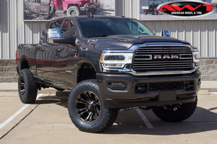 Gray 2024 Dodge Ram 2500 with 4" BDS Lift on 20x10 Fuel Off-Road Vapor Wheels & 37" Toyo Open Country A/T III Tires