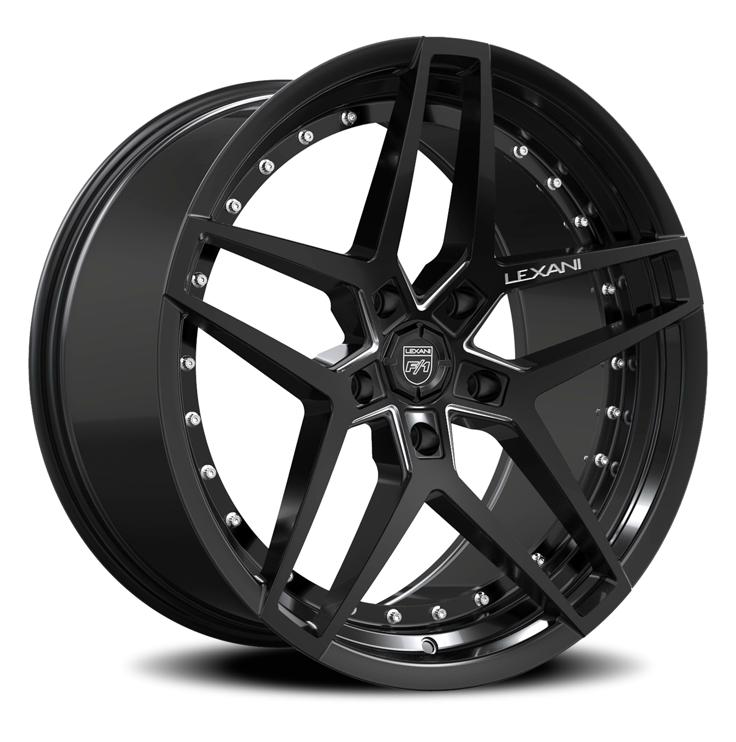 SPIKE Gloss Black CNC with Chrome Rivets