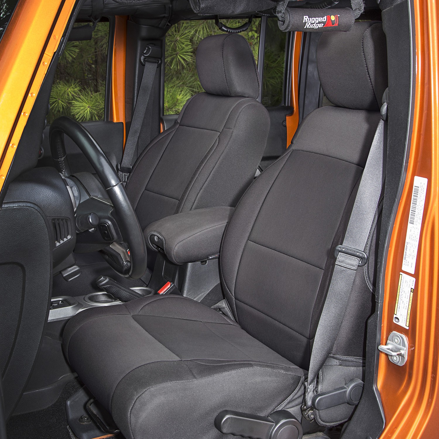 Neoprene Front Seat Covers Black 11 16 Jeep Wrangler JK